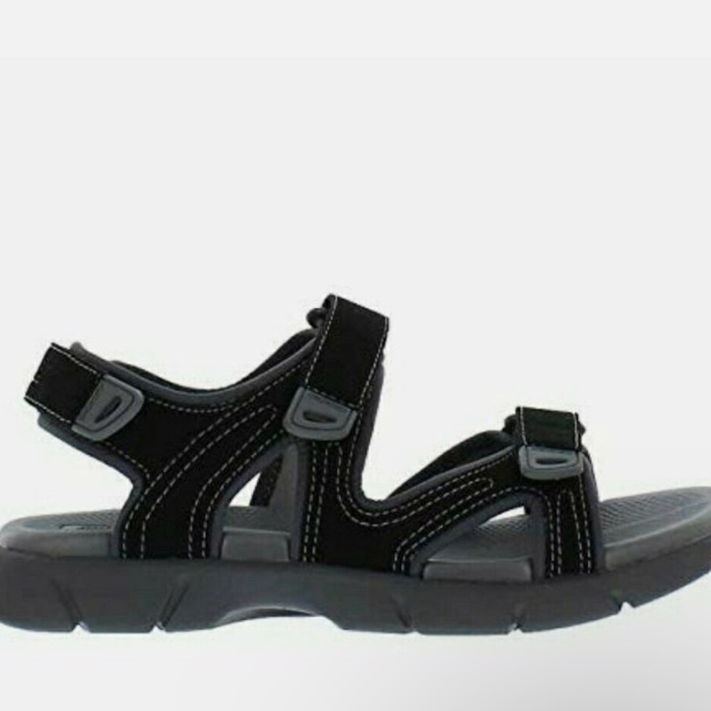 Khombu Womens Comfort Adjustable‎ Strap Sport Sandals Black Gray Size 9